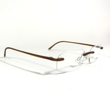 Safilo SD 124/A 2J8 Eyeglasses Frames Brown Rectangular Rimless 52-18-140 - $55.92