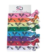 Multi-Colored Tennis Hair Ties for Girls, No Crease Elastics with Tennis... - $19.78