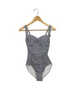 New Niptuck Swimsuit Womens 4 Blue 1 Piece Striped Multi Cup Fit Beach N... - $67.68 CAD
