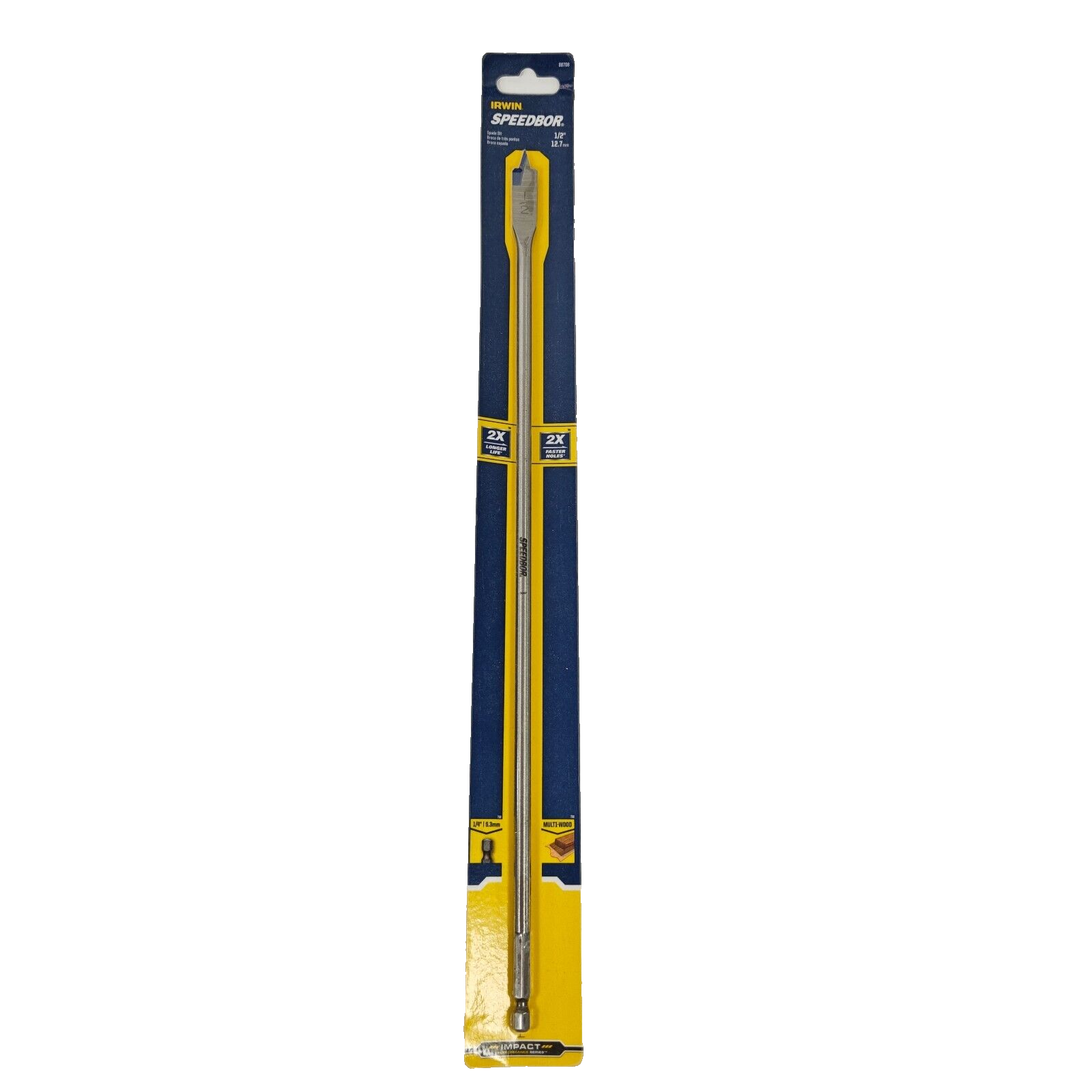 Irwin 1/2&quot; x 16&quot; Long Spade Paddle Flat Drill Bit Speedbor Impact 88708 - $10.88