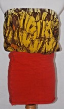 2b Bebe Womens Dress Large Mini Orange Combo Strapless Geometric Club Party - £15.79 GBP