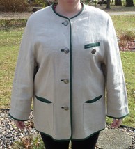 Steinbock Tyrol Ladies Womens Linen Jacket Coat Made In Austria Us Sz 16 Thaler? - £124.59 GBP