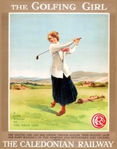 Decorative 18x24 Poster.Home Room interior wall design.The golfing girl.Vacation - £22.38 GBP