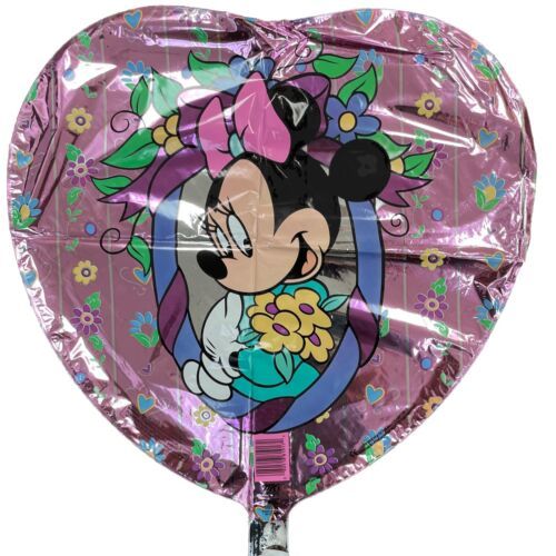 Vintage 1990s M&amp;D Mylar Balloon Minnie Mouse Heart Shape Party Girls 17&quot;... - $14.48