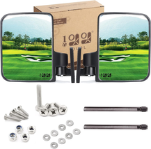 10L0L Golf Cart Side Mirrors for Yamaha, Club Car, EZGO, No Drilling - $31.67