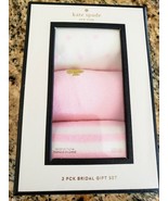 kate spade 3 Pk Socks Bridal Gift Set Size 9-11 Pink, Cream Striped Dots... - $22.29 CAD