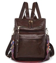 2023 Vintage Backpack Women High Quality Leather Backpack Large Capacity School  - £83.70 GBP