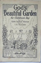 God&#39;s Beautiful Garden for Children&#39;s Day Church Service Program &amp; Sheet Music.. - £4.47 GBP