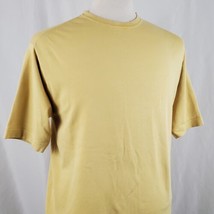 Tommy Bahama Silk Blend Knit Crewneck Short Sleeve Shirt Medium Yellow - $15.99
