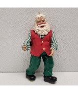 Clothtique Possible Dreams Ltd. Santa Ornament Figure 2000 Green Pants R... - $26.93 CAD