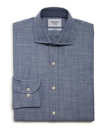 Ledbury Brenton Check Slim Fit Dress Shirt Mens Color Navy Size 17.5 X 3... - £105.53 GBP