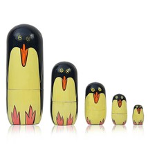 Set of 5 Piece Hand Paints Matryoshka Traditional Russian Nesting Stacking Woode - £17.52 GBP+