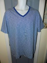 EXPRESS Flex Stretch Cotton V-Neck T-Shirt Blue Size XL Men&#39;s NEW - €28,16 EUR