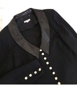 St John Evening Black Sequins Rhinestone Knit Cardigan Jacket Women&#39;s 12 - £221.87 GBP