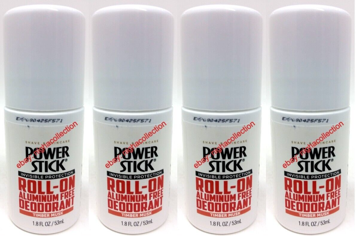 ( LOT4 ) Power Stick TIMBER MUSK ROLL-ON Deodorant Aluminum Free 1.7 oz ... - $29.69