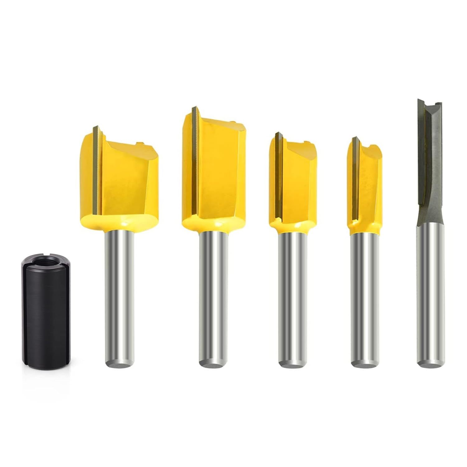 5Pcs Straight Dado Router Bit Set, 1/4-Inch Shank Round Nose, Cutting, 3... - $35.94