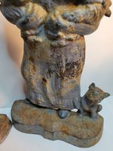Antique English Mr. & Mrs. Ally Sloper Figural Cast Iron Doorstops image 6