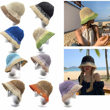 HZ-032 Crochet Straw Bucket Hat - $18.00