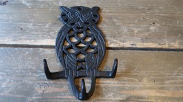 Vintage Cast Iron OWL Key Hook 7.25&quot; - £18.55 GBP