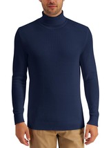 Club Room Mens Textured Cotton Turtleneck Sweater in Navy Blue-2XL - $19.99
