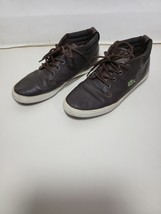 Lacoste Chukka Ampthill TWD2 Brown Leather Sneaker Size 10.5. U.S. Insulated - $56.10