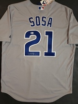 Sammy Sosa Autographed Chicago Cubs Majestic Jersey (Beckett Witnessed COA) - £259.58 GBP
