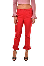 J BRAND Simone Rocha Donne Jeans tagliati Crop Rossa Taglia 27W SE9020T142 - £86.70 GBP