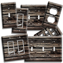 RUSTIC DISTRESSED DARK OLD WORN OUT WOOD LIGHTSWITCH OUTLET WALL PLATE C... - $17.09+