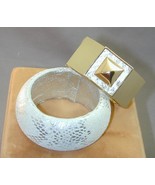 2 Ted Rossi New York Bracelets Hinged Bangle &amp; Silver Python Bangle - $572.04 MXN
