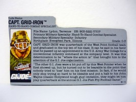 GI Joe Capt. Grid-Iron Vintage Action Figure Accessory Part 1990 - £5.84 GBP