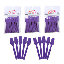 3Pk High Quality Cosmetic Makeup 2.5 Inches Plastic Spatula Scoop - Purple - £11.15 GBP