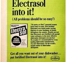 1966 Electrasol Dishwasher Fortified Soap Cleaner Advertisement Detergen... - $19.99