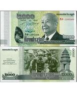 2013 Banknote  Cambodia, 2000 Riels P64 UNC, Norodom Sihanouk (F &amp; R) - $4.93 CAD