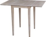 International Concepts Washed Gray Taupe Small Dropleaf Table. - $233.96