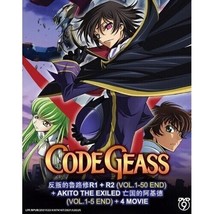 Code Geass R1 + R2 (VOL.1-50 End) + Akito The Exiled + 4 Movie Dvd - £22.14 GBP
