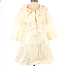 Emil Rutenberg Collection Linen PU Blend Rain Jacket Size 2 - £78.85 GBP