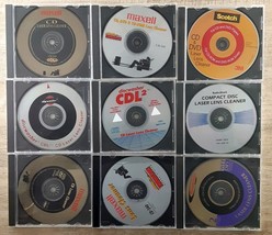 CD DVD Laser Lens Cleaner CD Lot of 9 Various Styles - £15.93 GBP