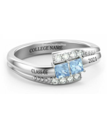 Custom High school Class Ring,Graduation Ring,Graduation gift for her | ... - £100.24 GBP