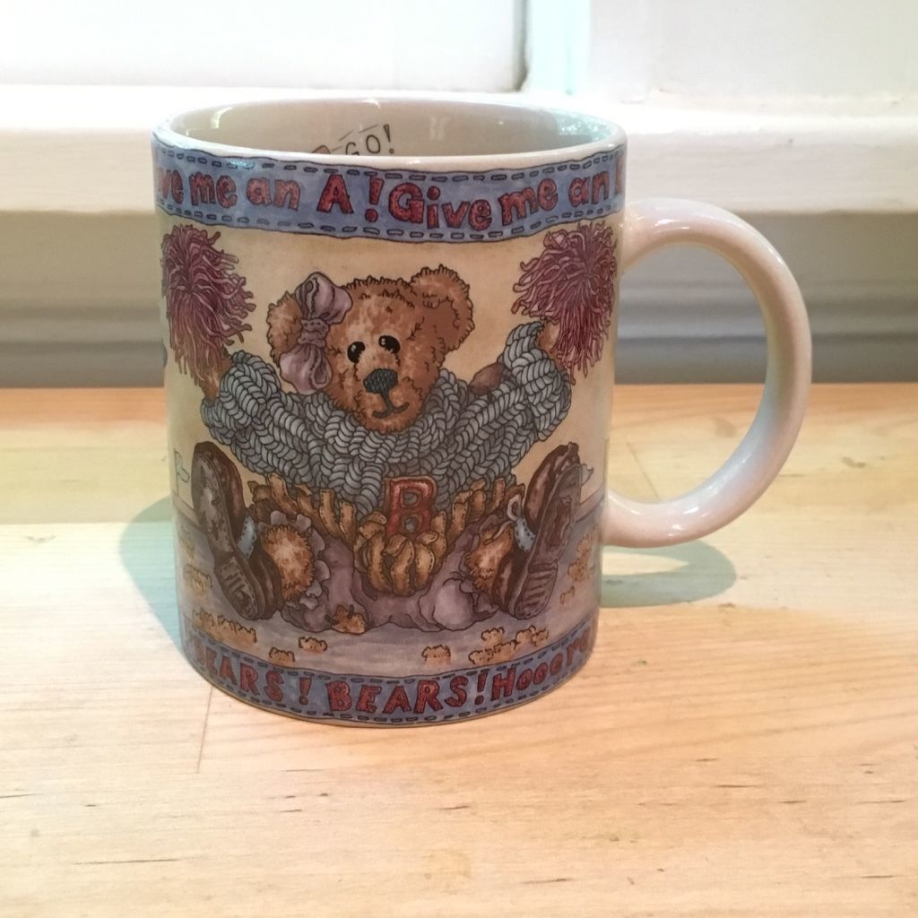 The Boyd's Collection Cheerleader Football Teddy Bear Coffee Mug - $14.25