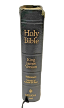 Vintage 1972 Nelson King James Version Black Leather Bound Holy Bible Snap - £16.49 GBP