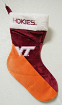 Embroidered NCAA Virginia Tech Hokies on 18&quot; Orange/Red Basic Christmas ... - £22.81 GBP