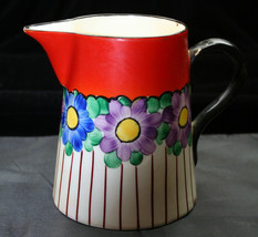 Handpainted floral 3/4 liter milk pitcher jug Czech classic country decor - £16.26 GBP