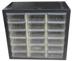 Vintage 18 Drawer Metal Akro-Mils Small Parts Storage Organizer Cabinet Bin - $29.65