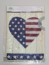 Quilted USA Heart Garden Flag Patriotic NEW - £7.85 GBP