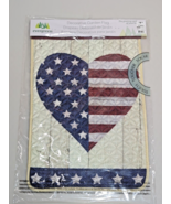 Quilted USA Heart Garden Flag Patriotic NEW - $9.99