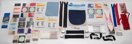 Vintage Sewing Craft Lot 34 Mix, Zipper, Tape Lace, Patches, Clips - £9.49 GBP