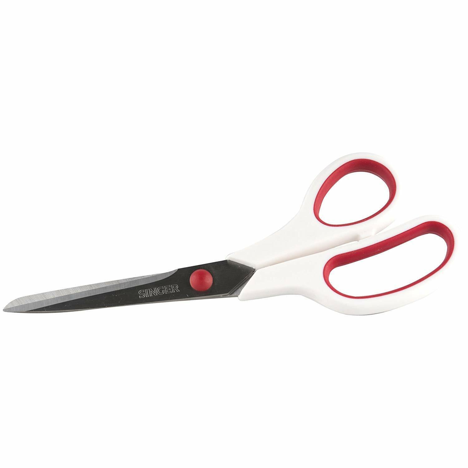 Primary image for SINGER Fabric Scissors with Comfort Grip, 1-pack, Red & White