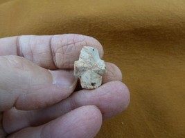 CR594-17) 3/4&quot; Fairy Stone CHRISTIAN CROSS Staurolite Lucky Crystal lucky charm - £11.94 GBP