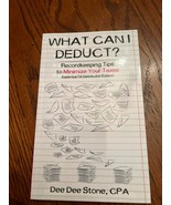 What Can I Deduct?  Record Keeping Tips to Minimize Your Taxes-EO Dist. ... - $280.99 MXN