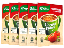 Knorr Goracy Kubek SOUP in a MUG: TOMATO soup -Made in Poland-Pack of 5 - - £8.69 GBP